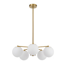 Blundell Frosted Glass 5 Light Pendant