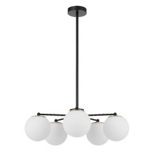 Blundell Frosted Glass 5 Light Pendant