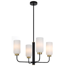 Jaramillo 4 Light Metal & Glass Pendant