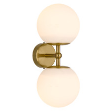 Breyer Iron & Glass 2-Light Wall Light