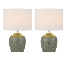 34cm Indo Table Lamps (Set of 2)