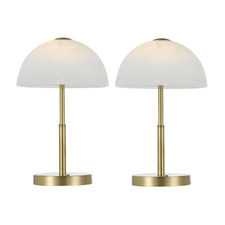 40cm Marla Iron & Glass Touch Table Lamps (Set of 2)