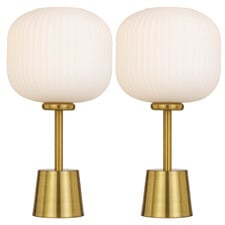 Elara Frosted Glass Table Lamps (Set of 2)