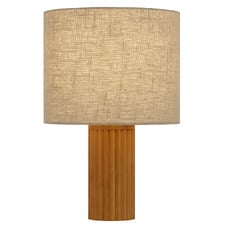 Elgar Pine Wood & Cotton Table Lamp