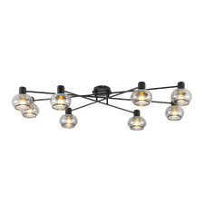 Callahan Iron 8 Light Semi Flush Ceiling Light