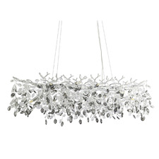 Roshan 10 Light Rectangular Crystal Pendant