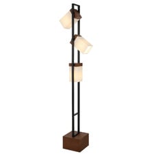 Conie Pine Wood 3 Light Floor Lamp