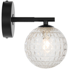 Calista Iron & Diamond Glass Wall Sconce