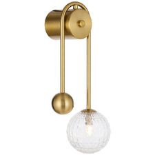 Calista II Iron & Diamond Glass Wall Sconce