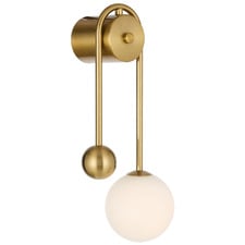 Calista II Iron & Frosted Glass Wall Sconce