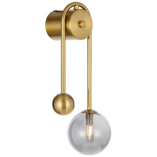 Calista II Iron & Smoked Glass Wall Sconce
