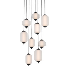 Black Torso 9 Light LED Pendant