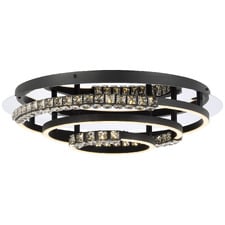 Isla Round Aluminium LED Semi Flush Ceiling Light