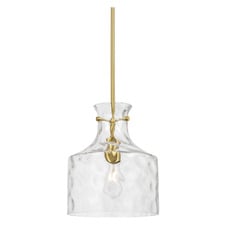 Coronado Dimpled Glass Bell Jar Pendant Light
