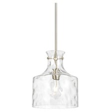Coronado Dimpled Glass Bell Jar Pendant Light