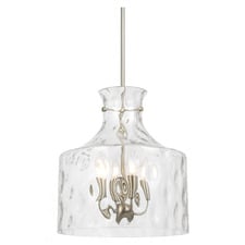 Coronado Dimpled Glass Bell Jar 4 Light Pendant