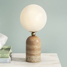 Aseneth Travertine Table Lamp