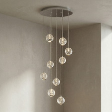 Elettra Stainless Steel 9 Light Pendant