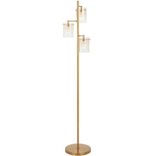 Ximena Metal & Glass LED 3 Light Floor Lamp