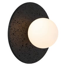Mathilde Black Frost Glass Outdoor Wall Light