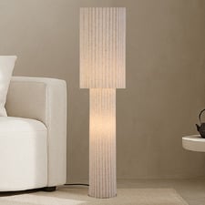 Imogen Linen 2-Light Floor Lamp