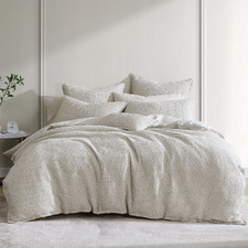 Stone Waffle Urban Cotton Quilt Cover Set