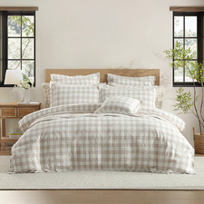 Stone Waverley Cotton Slub Jacquard Quilt Cover Set