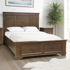 Isadora Pine Wood Bed Frame with Storage Drawers