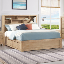 Oliver Bed Frame with Bookcase & Drawers