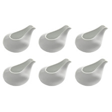 White Porcelain Sauce Boats (Set of 6)