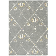 Grey Trellis Hand-Tufted Wool-Blend Rug