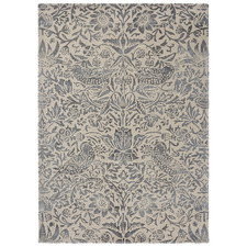 Ink Floral Strawberry Thief Hand-Tufted Rug