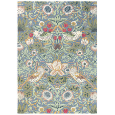 Mint Floral Strawberry Thief Hand-Tufted Wool Rug