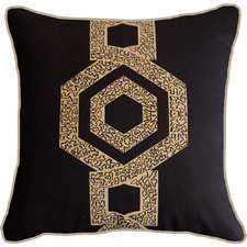 Inter Hexagon Scroll Sash Cotton Cushion