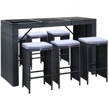 6 Seater Outdoor Bar Table & Stools Set