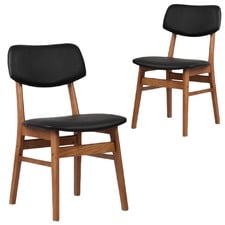 Greta Upholstered PU Dining Chairs (Set of 2)