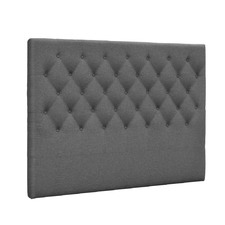 Grey Button Tufted Headboard
