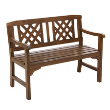 2 Seater Caspian Fir Wood Outdoor Bench