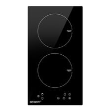 Devanti 30cm 2 Zone Ceramic Induction Cooktop