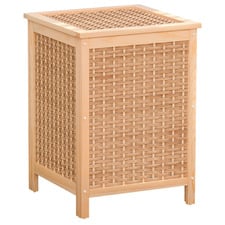 Godwin Pine Wood & Linen Laundry Hamper