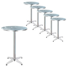 Baxter Aluminium Outdoor Adjustable Bar Tables (Set of 6)