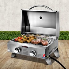 Sardar Portable Gas BBQ Grill with Dual Burners
