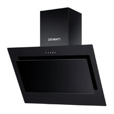 90cm Devanti Angled Back Tempered Glass Range Hood
