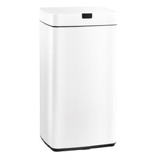 45L White Devanti Motion Sensor Rubbish Bin