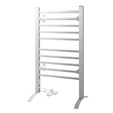 Devanti 350 x 975mm Aluminium 10 Bar Heated Towel Rail