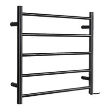 Devanti 630 x 580mm Aluminium 5 Bar Wall Mounted Heated Towel Rail