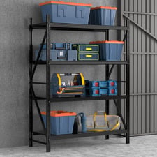 Black Callaway Industrial Shelving Unit