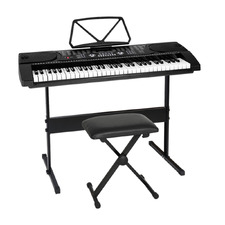 Brio 61 Key Electronic Keyboard with Stand & Stool
