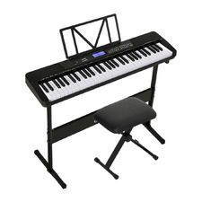 Max 61 Key Electronic Keyboard with Stand & Stool