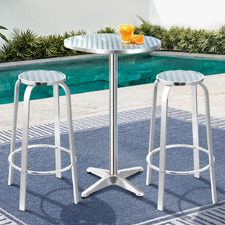 2 Seater Laine Round Outdoor Bar Table Set